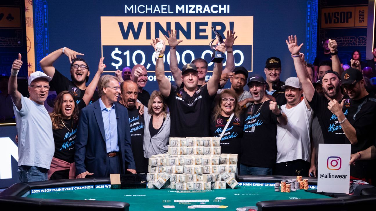 Michael Mizrachi wins 2025 World Series of Poker main event