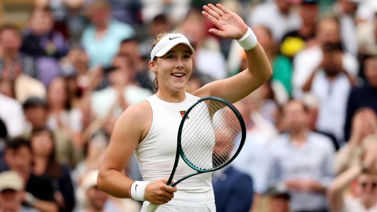 Mirra Andreeva advances at Wimbledon 2025; Elena Rybakina out