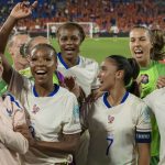 France celebrate after beating the Netherlands and going through to the knockouts as group winners