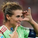 Italy's Cristiana Girelli celebrates after scoring the opening goal