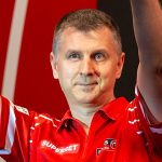 Home favourite Krzysztof Ratajski flies the flag for Poland in Gliwice (Simon O'Connor/PDC)
