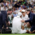 Sinner advances at Wimbledon when injured Dimitrov retires