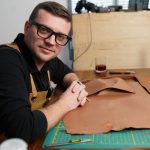 TikTok star Tanner Leatherstein in his workshop.