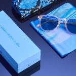 The Garrett Leight Blue collection was made in Japan.