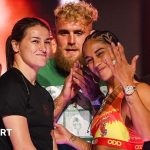 Katie Taylor faces off with Amanda Serrano at a news conference