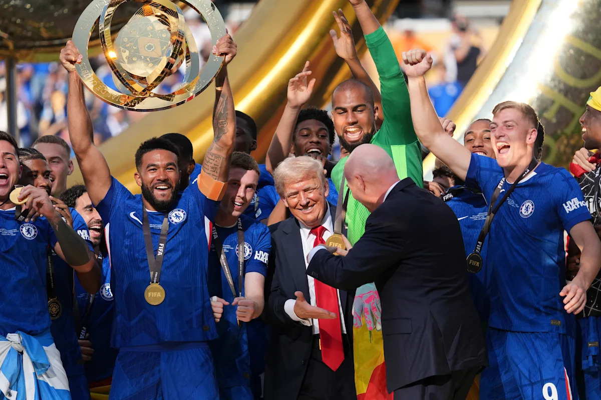 Trump takes part in Club World Cup ceremony, stays front and center for Chelsea’s trophy lift