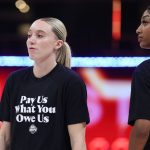 'United' WNBA All-Stars wear 'Pay Us What You Owe Us' shirts