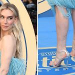 Vanessa Kirby attends "The Fantastic Four: First Steps" UK Launch Event at the BFI IMAX Waterloo on July 10, 2025 in London in a Loewe dress and Aquazzura heels.