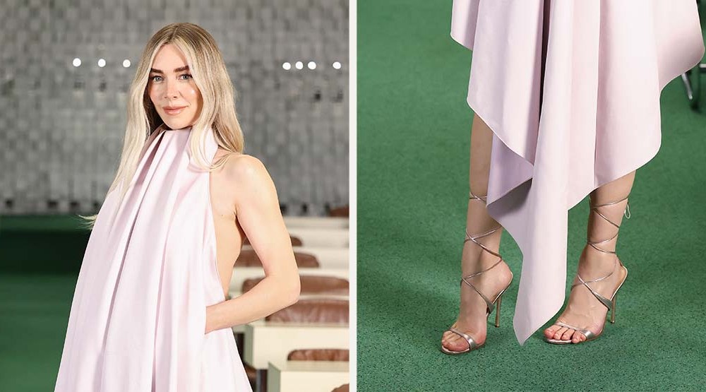 Vanessa Kirby Ups Maternity Style With Gladiator Heels in Paris