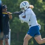 Watch some Tyler Warren highlights from practice