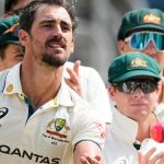 Australia's Mitchell Starc celebrates after dismissing West Indies' Mikyle Louis to claim his 400th wicket in Test cricket