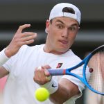 Jack Draper during his match against Sebastian Baez at Wimbledon