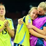 Zlatan Ibrahimovic supports Smilla Holmberg after penalty miss
