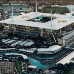 Helicopter aerial views during the F1 Miami Grand Prix on Thursday, May 1, 2025 in Miami Gardens, Fla. (Carlos Goldman/F1 Miami GP)