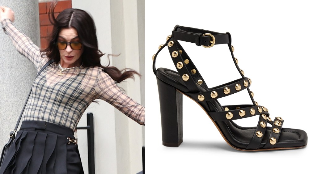 Anne Hathaway Falls in Ulla Johnson Heels on ‘Devil Wears Prada’ Set