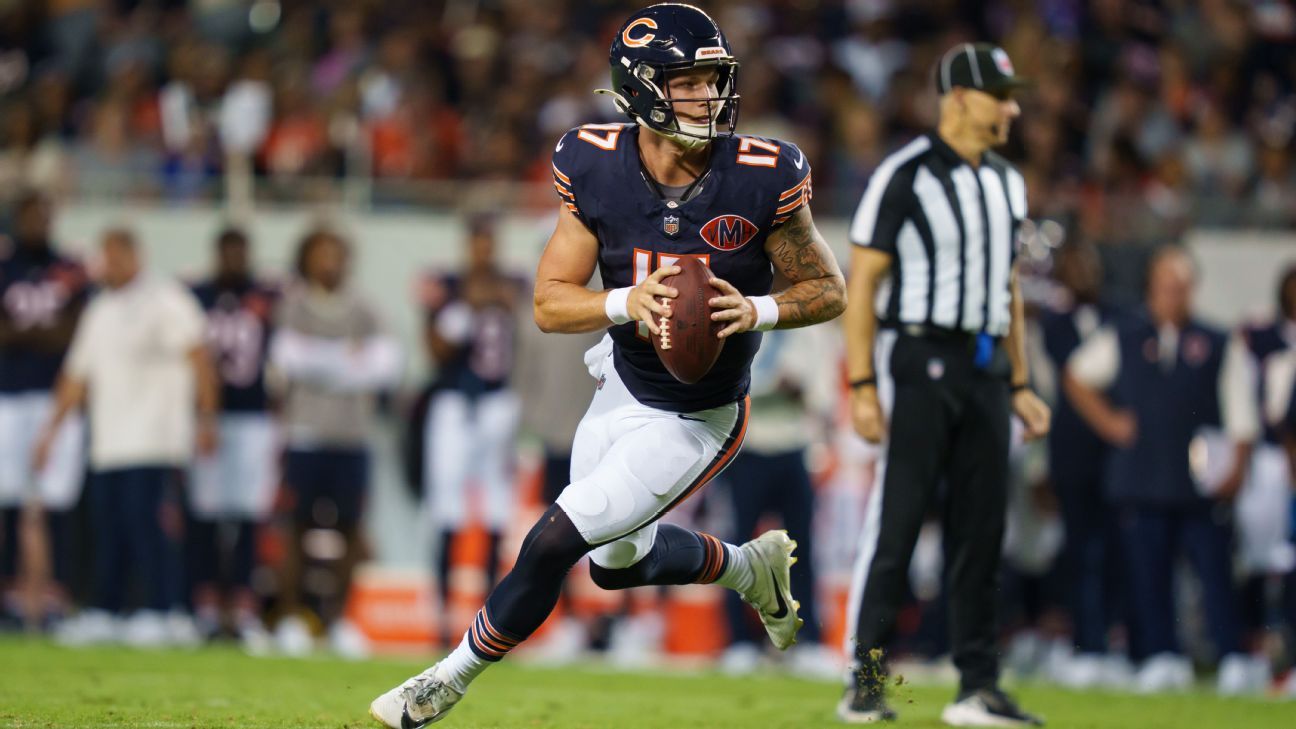 Bears sign backup QB Tyson Bagent to two-year extension