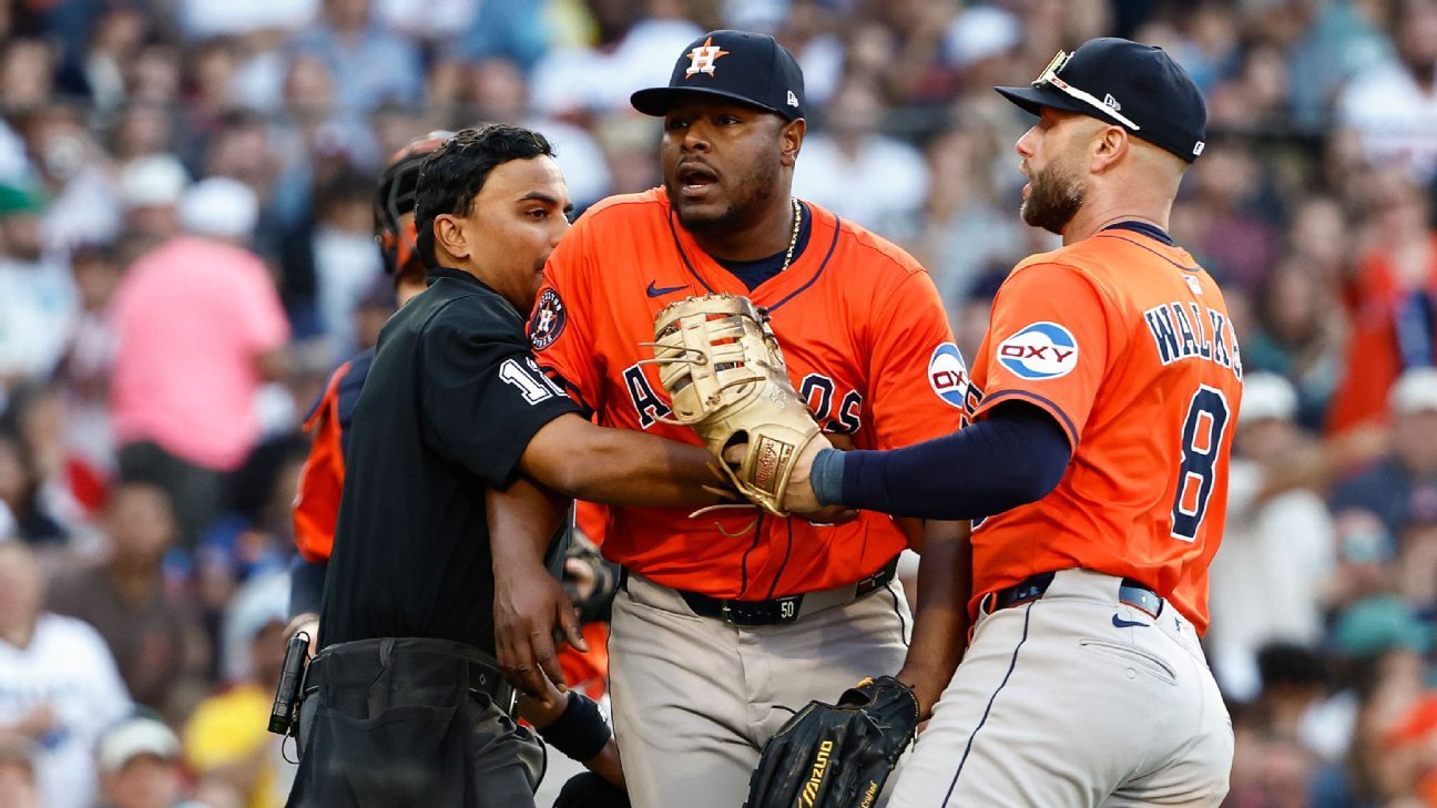 Benches clear in Astros-Red Sox after Neris’ intentional balk