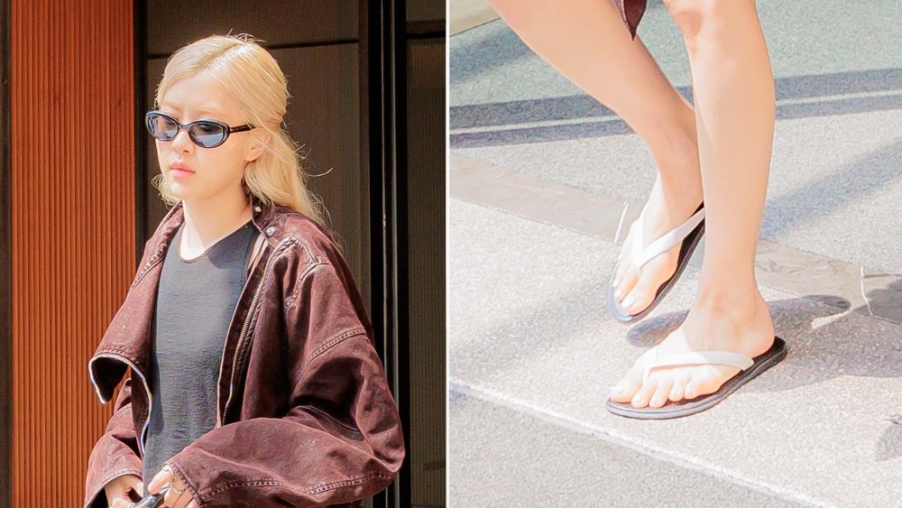 Blacckpink’s Rosé Keeps It Minimal in White Flip-Flops in Milan