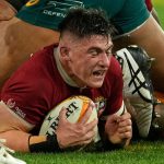 Dan Sheehan scores the Lions' first try at the MCG
