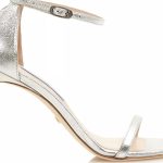 Stuart Weitzman Nudist sandal in silver leather