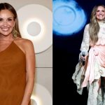 Carly Pearce wears dresses by The Sei and Zimmermann at the