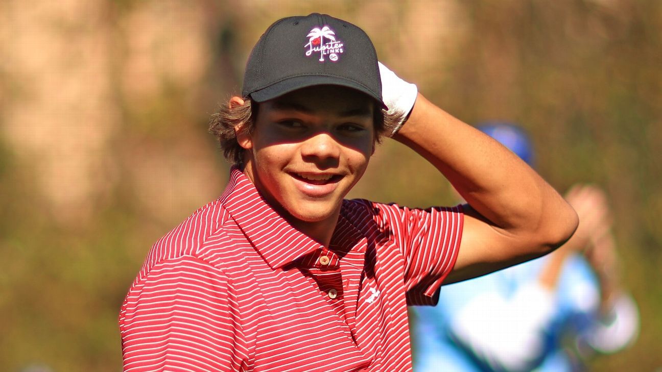 Charlie Woods T-2 at Junior PGA, looks to seal Ryder Cup spot