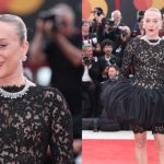 Chloë Sevigny in Saint Laurent at the "After the Hunt" red carpet during the 82nd Venice International Film Festival on Aug. 29, 2025 in Venice.