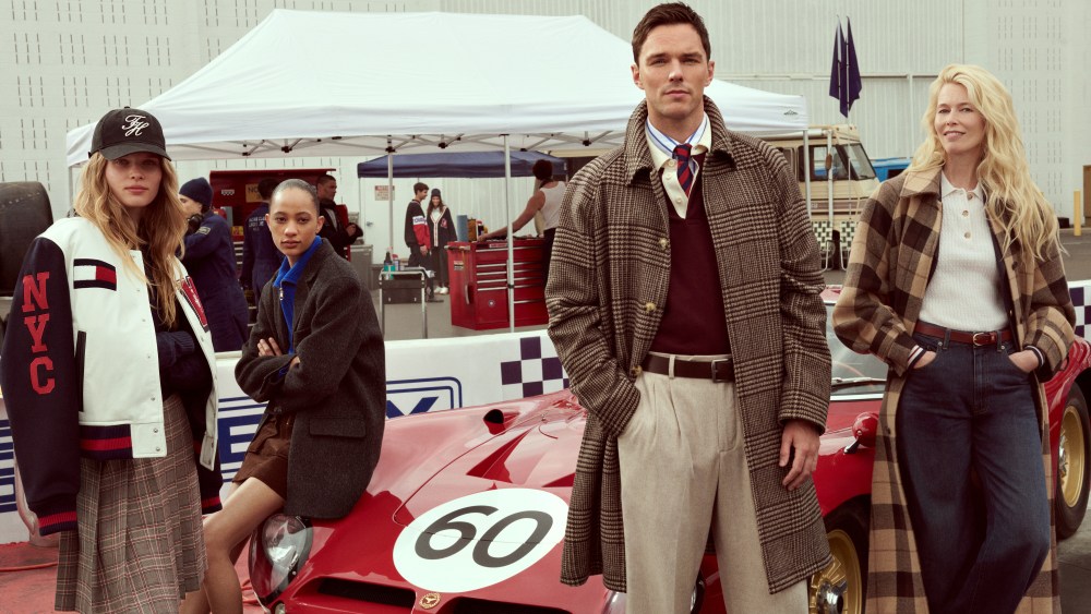Claudia Schiffer and Nicholas Hoult Featured in “The Hilfiger Racing Club” Campaign