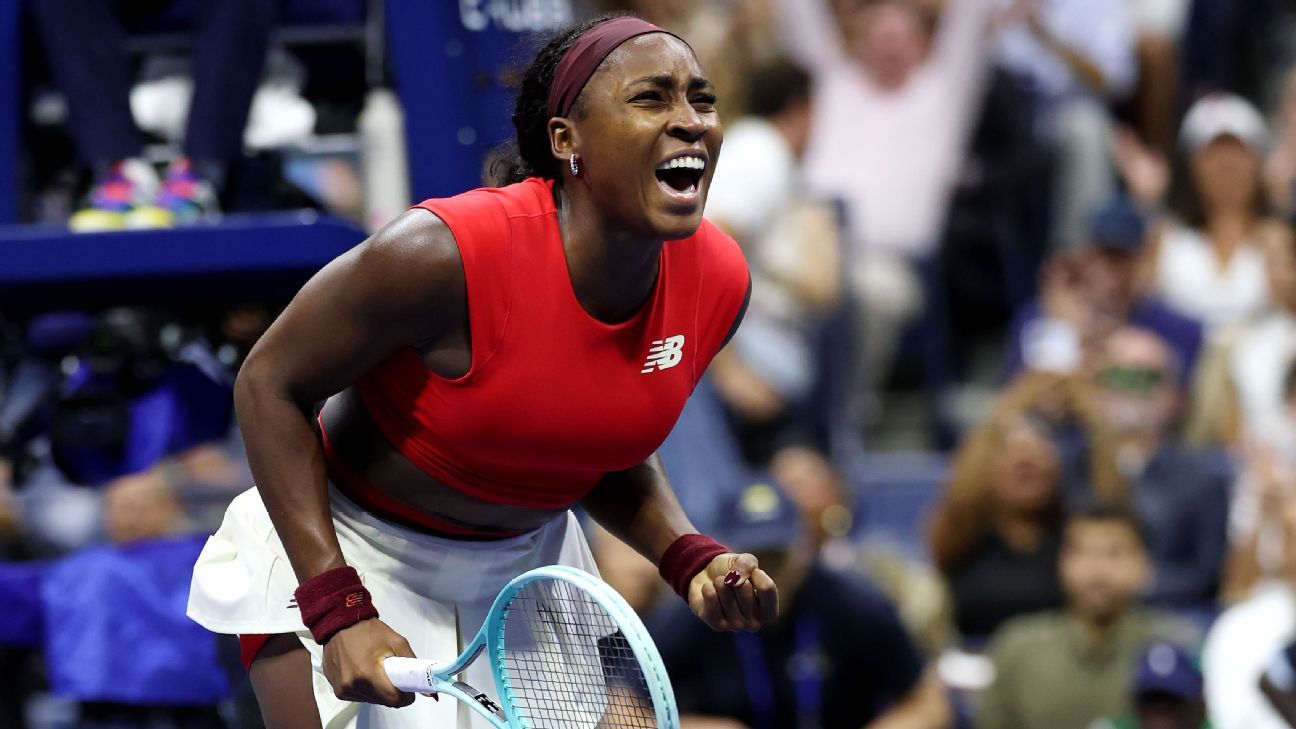 Coco Gauff fights tears, 8 double faults to win at US Open