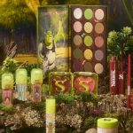 The full set of ColourPop's new DreamWorks Shrek makeup collection.