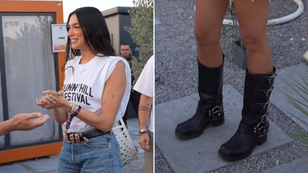 Dua Lipa’s $2,550 Miu Miu Leather Boots Brought the Hardware to Kosovo