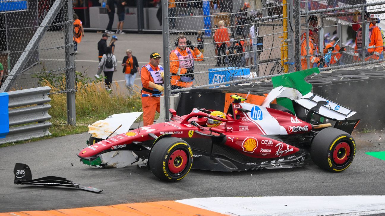 Dutch GP: Ferrari suffers double DNF as Hamilton, Leclerc crash out