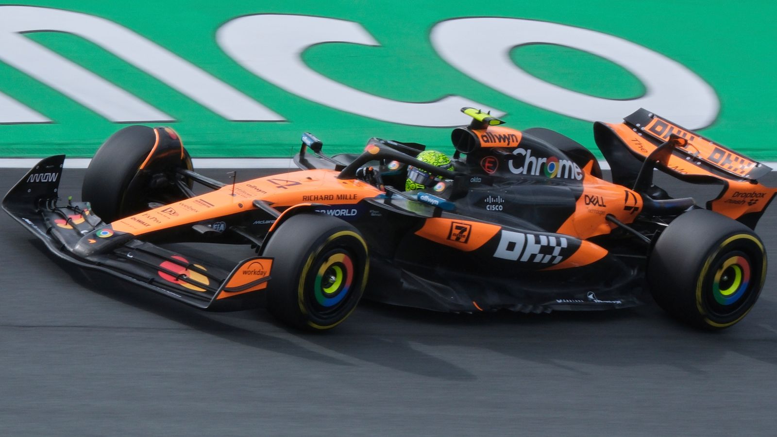 Dutch GP: Lando Norris sets blistering Zandvoort practice pace from Oscar Piastri as Max Verstappen beaches Red Bull in gravel | F1 News