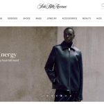 The Saks.com home page.