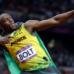 Jamaica's Usain Bolt reacts to his win in the men's 100-meter final t the 2012 Summer Olympics in London.(AP Photo/Anja Niedringhaus, File)