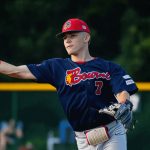 West Virginia baseball player Gavin Kelly during a game for the Bourne Braves - Credit: Bourne Braves