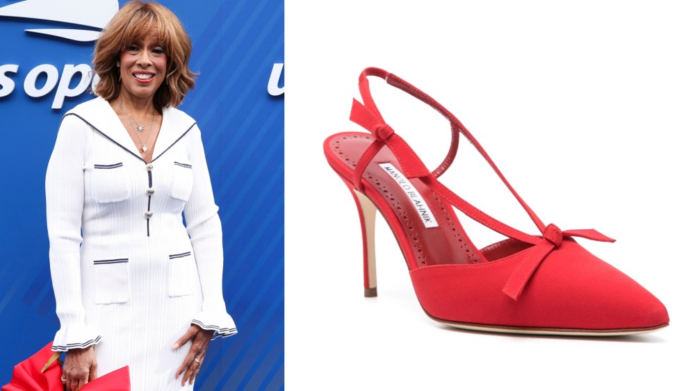 Gayle King Adds Pop of Red to U.S. Open 2025 in Manolo Blahnik Pumps