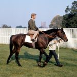 Geoff Lewis aboard Mill Reef