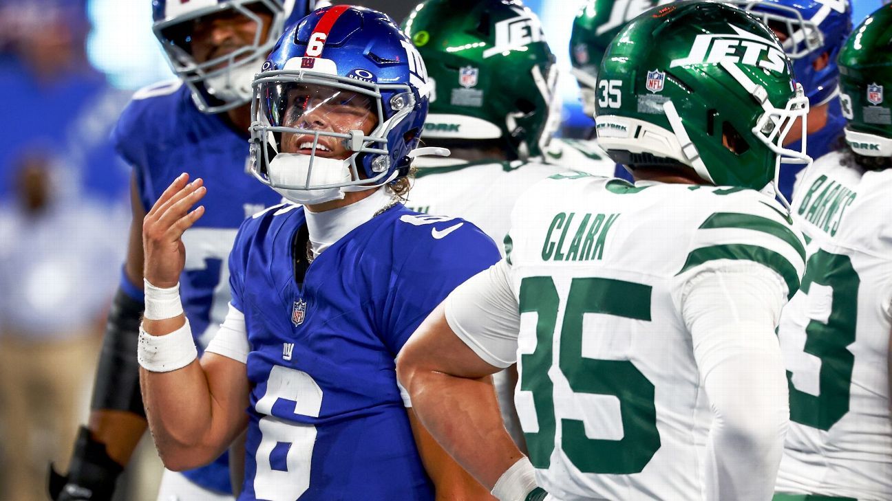 Giants rookie Dart impresses again, but QB plans unchanged