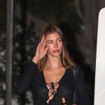 Hailey Bieber Nails the Perfect Transeasonal Date Night Outfit