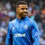 GLASGOW, SCOTLAND - JULY 22: Rangers' Hamza Igamane warms up before a UEFA Champions League Second Round Qualifier First Leg match between Rangers and Panathinaikos at Ibrox Stadium, on July 22, 2025, in Glasgow, Scotland. (Photo by Craig Williamson / SNS Group)