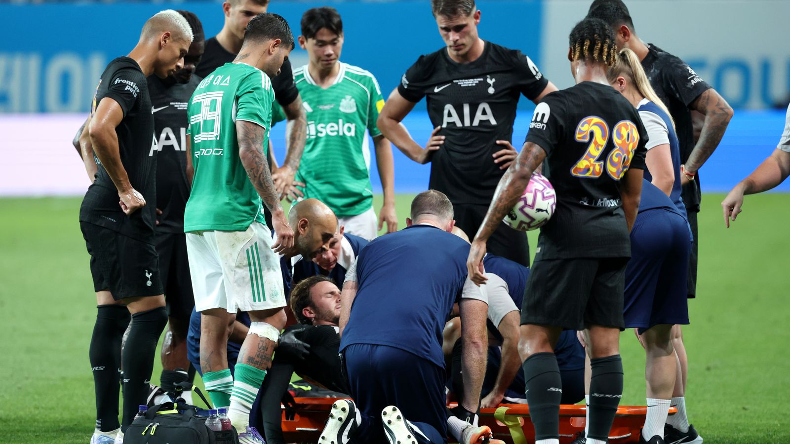James Maddison injury: Tottenham Hotspur midfielder stretchered off during pre-season game with Newcastle in South Korea | Football News