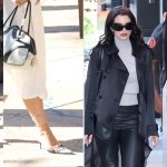 Julia Fox wearing Le Silla Hard Rock heels and black boots on the set of "Elsbeth" in New York City on Friday.