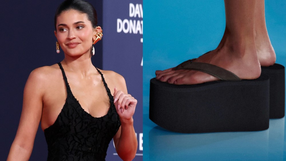 Kylie Jenner Tests Out ERL’s Supersized Platform Flip-flops