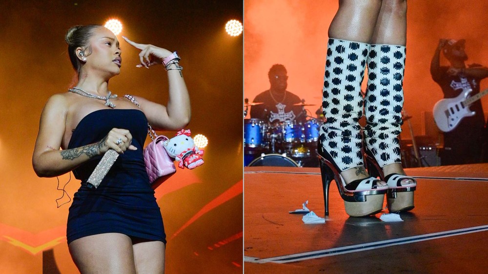 Latto Brings Back Versace’s 2010 ‘Alice in Wonderland’ Boots Onstage