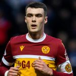 MOTHERWELL, SCOTLAND - DECEMBER 29: Motherwell's Lennon Miller during a William Hill Premiership match between Motherwell and Rangers at Fir Park, on December 29, 2024, in Motherwell, Scotland. (Photo by Craig Foy / SNS Group)