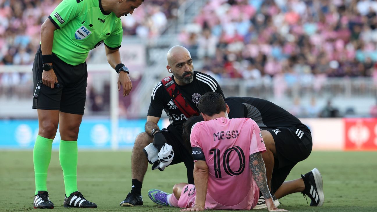 Lionel Messi exits Inter Miami’s Leagues Cup win with hamstring injury