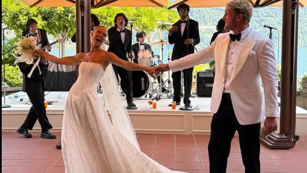 Logan Paul’s and Nina Agdal’s Child Wears Galia Lahav to Weddng