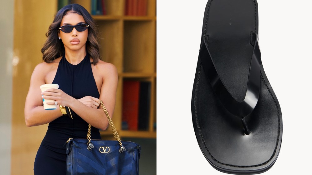 Lori Harvey Slides Into Trendy The Row Flip-flops in Los Angeles