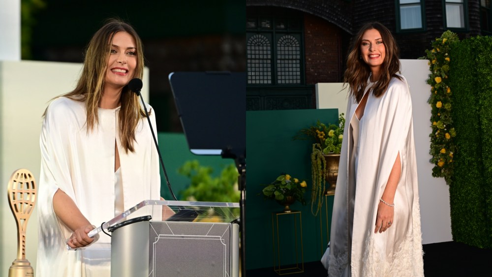 Maria Sharapova Wears Gabriela Hearst for Tennis Hall of Fame Event
